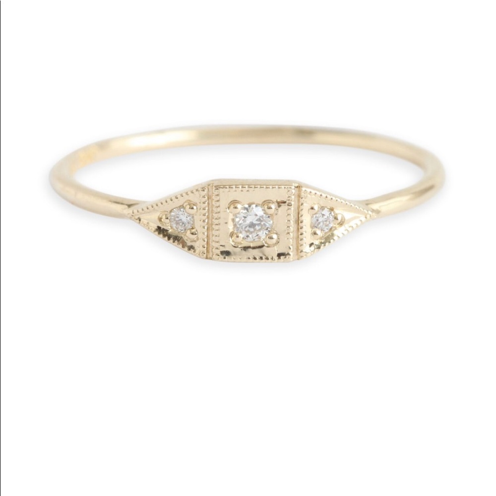 Catbird Jennie Kwon Baby Deco Ring, 6.5